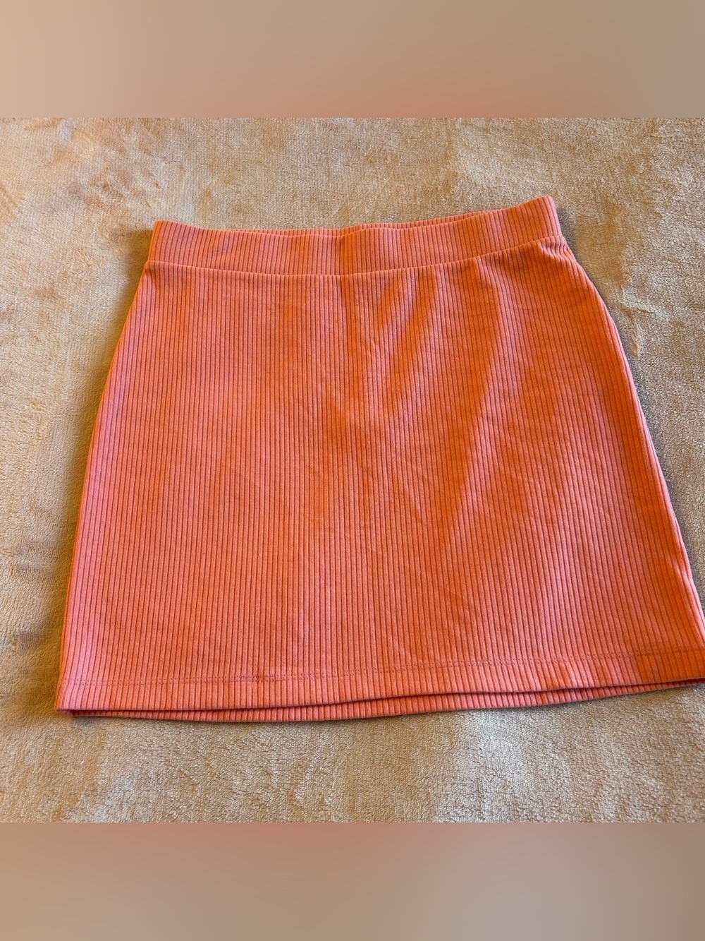 The Drop Shell Pink Knit Mini Skirt size S ribbed stretchy Barbiecore